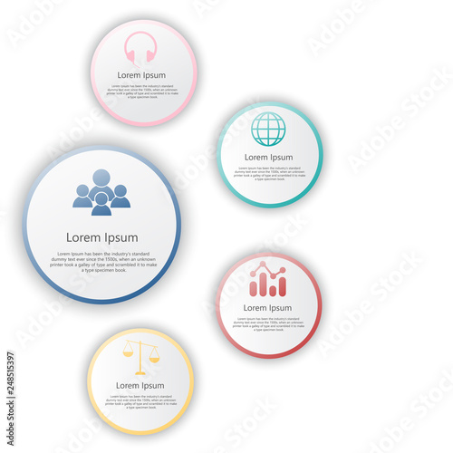 Business minimal Infographic design template for diagram, graph, presentation, chart, business concept. Vector
