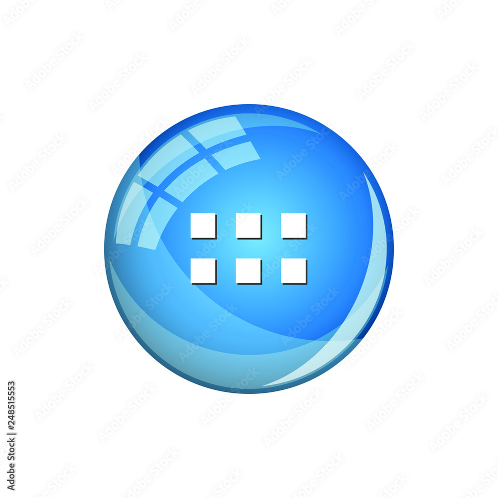 Modern Apps 6 Grid Menu Icon Button Logo