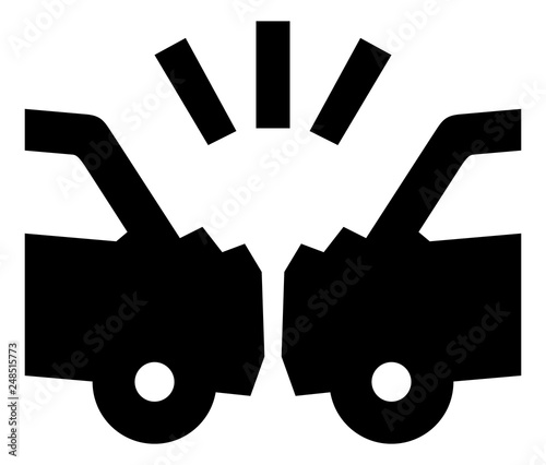 Car Crash Vector Icon