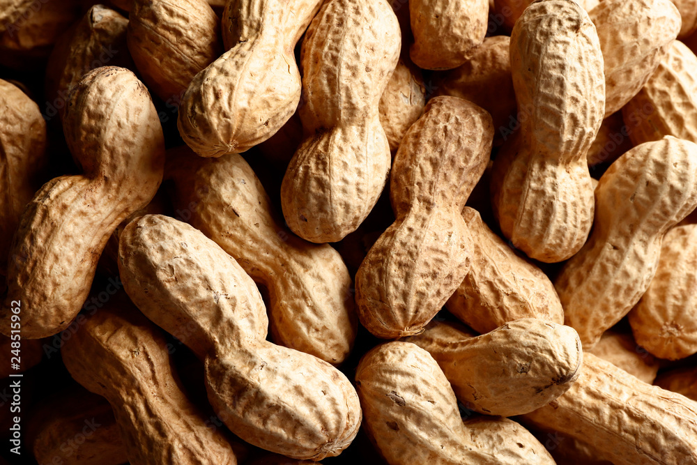 peanut in a shell texture. food background of peanuts. Place for text. Top view. close-up. peanut in a shell texture. food background of peanuts. Place for text. Top view. close-up.