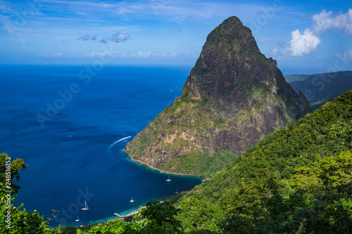 View of the Pitons photo