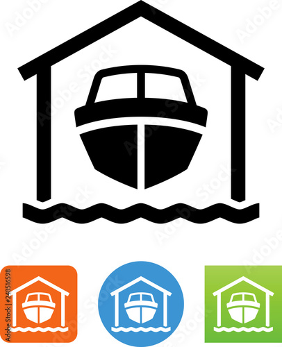 Boat In Drydock Icon