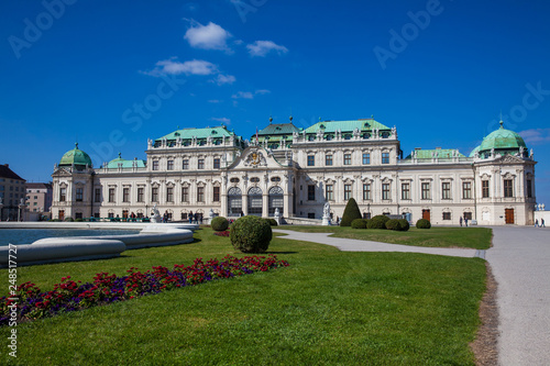 Upper Belvedere palace in a beautiful early spring day