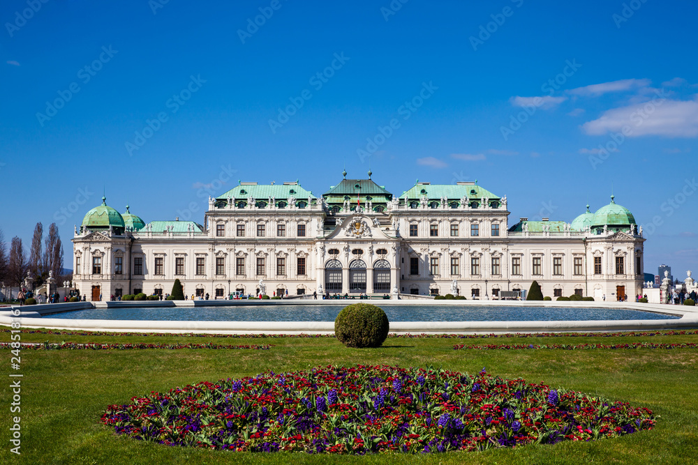 Upper Belvedere palace in a beautiful early spring day
