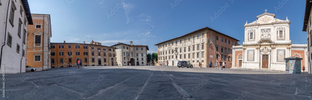 Panoramic view of the Piazza dei Cavalieri from the ground