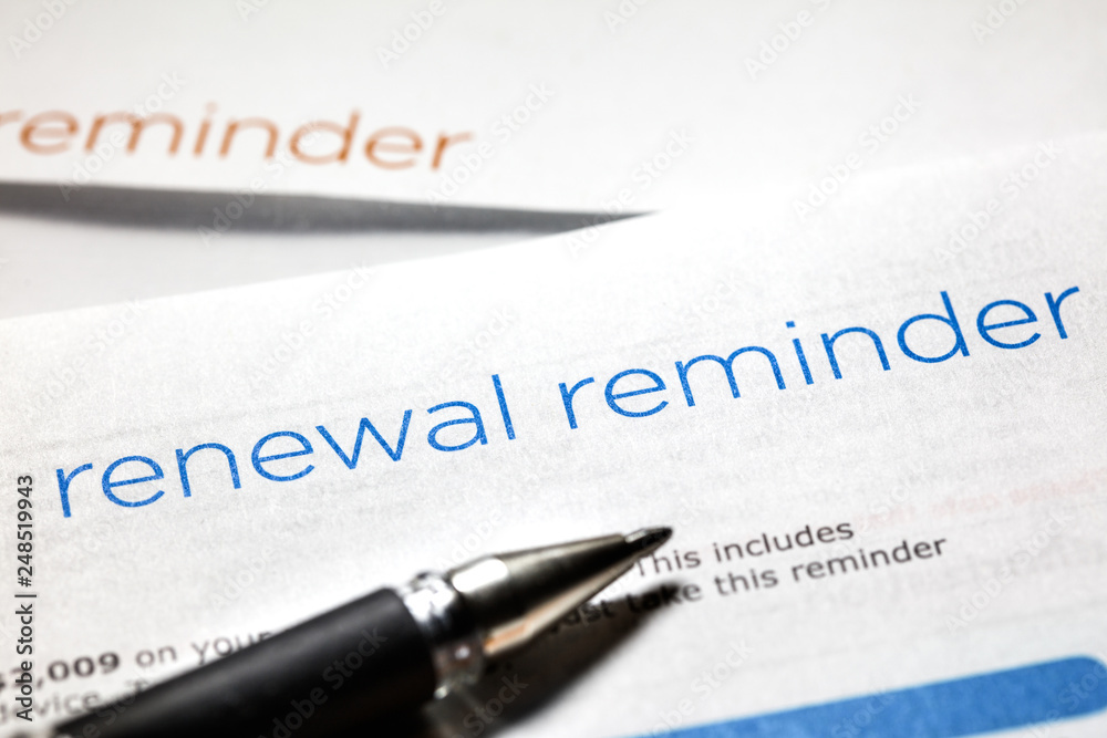 renewal reminder letter