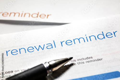 renewal reminder letter photo
