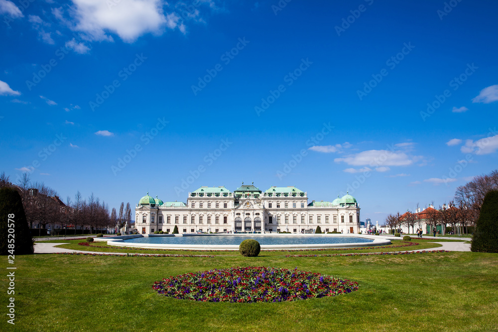 Upper Belvedere palace in a beautiful early spring day