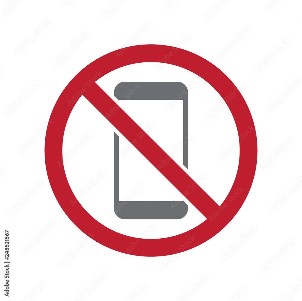 No smartphone allowed sign on white background for graphic and web design, Modern simple vector sign. Internet concept. Trendy symbol for website design web button or mobile app No smartphone allowed sign on white background for graphic and web design, Modern simple vector sign. Internet concept. Trendy symbol for website design web button or mobile app
