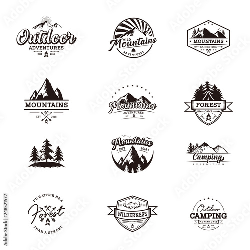 Outdoor retro emblem
