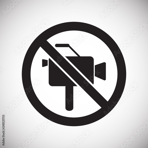 No camera allowed sign on white background for graphic and web design, Modern simple vector sign. Internet concept. Trendy symbol for website design web button or mobile app