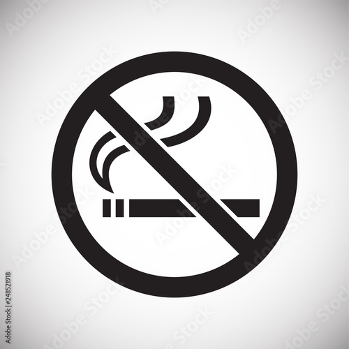 No smoking allowed sign on white background for graphic and web design, Modern simple vector sign. Internet concept. Trendy symbol for website design web button or mobile app