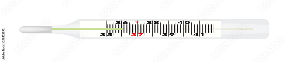 Clinic thermometer. vector illustration Clinic thermometer. vector illustration