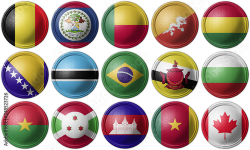 Free Download National Flag 3d butons withglossy effect - GFXLoad