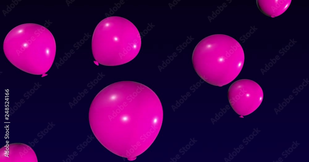 Schöne Luftballons die in einem Raum aufsteigen und fliegen