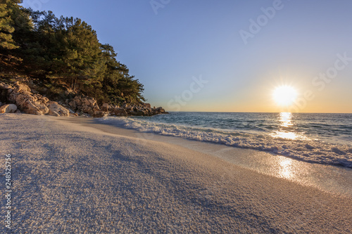 Marble beach  Saliara beach   Thassos Islands  Greece