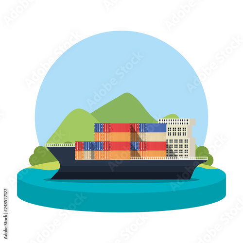 ship with containers delivery service