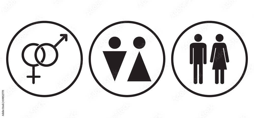 Obraz premium Male and female gender symbols. Icons.