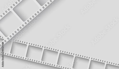 Design template cinema festival banner or poster, flyer for your text. Vector cinema background , brochure, tickets, leaflet. Movie time at the cinema concept. 3d isometric style. EPS 10