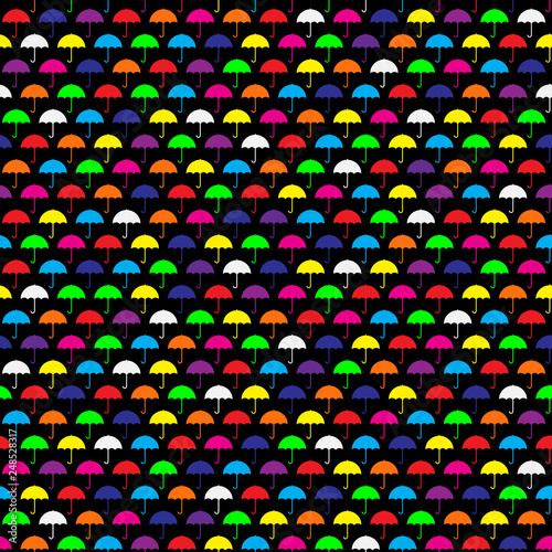 Umbrellas seamless pattern