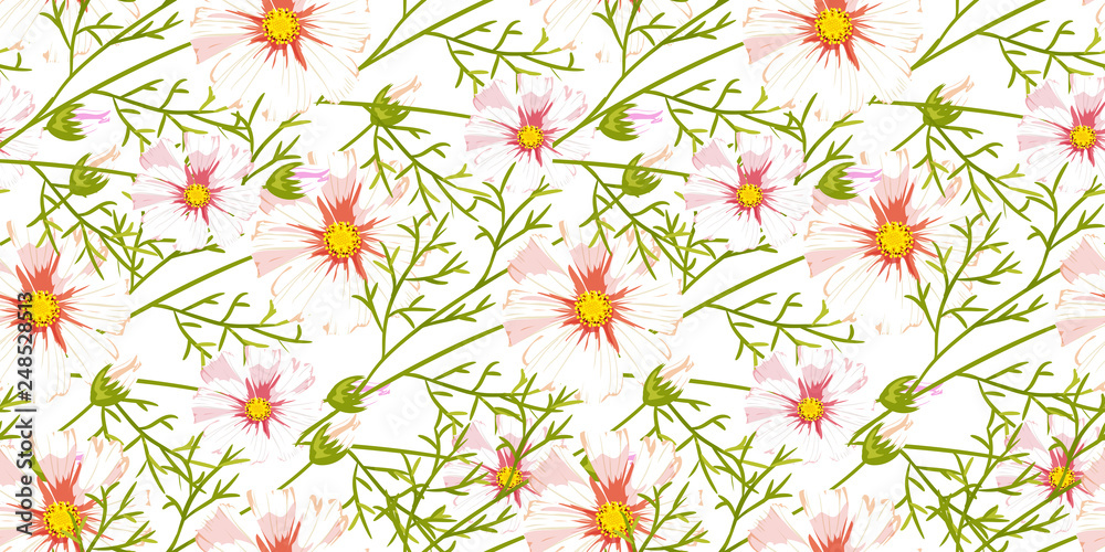 Floral pattern chammomile. Florals vector surface design. Floral pattern chammomile. Florals vector surface design.