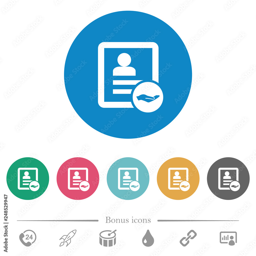 Share contact flat round icons Share contact flat round icons