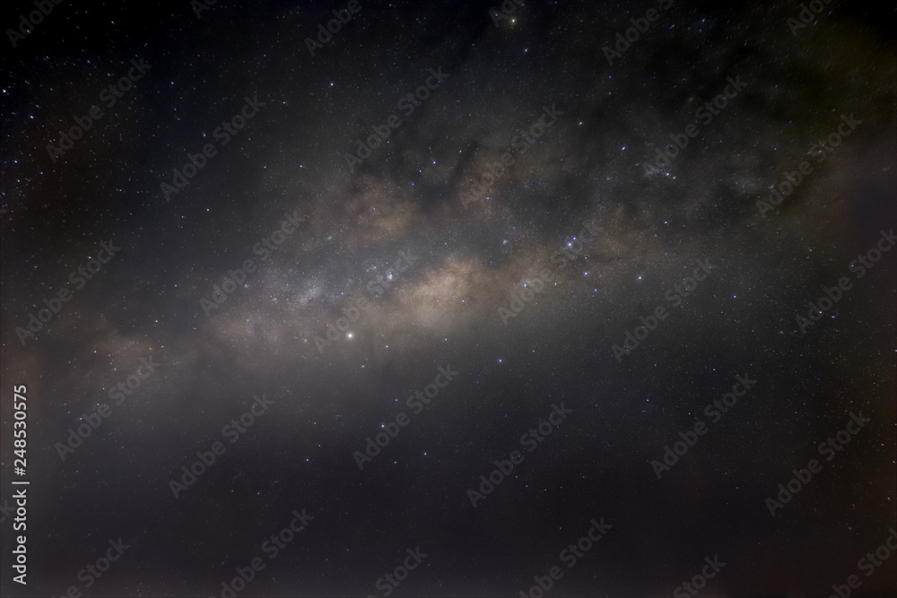 Milky Way with galactic center.