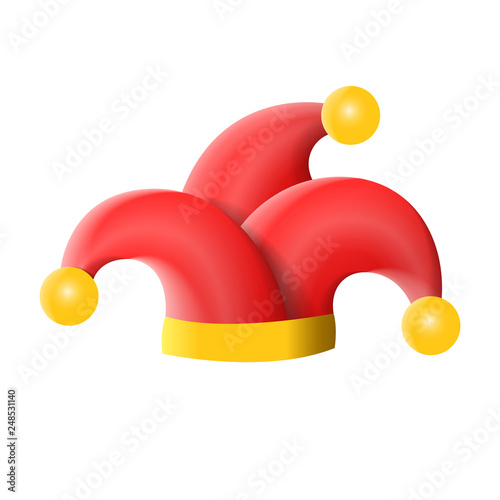 Jester hat toy realistic. April fool's day stuff