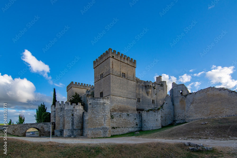 Ampudia Castle in Palencia province, Spain