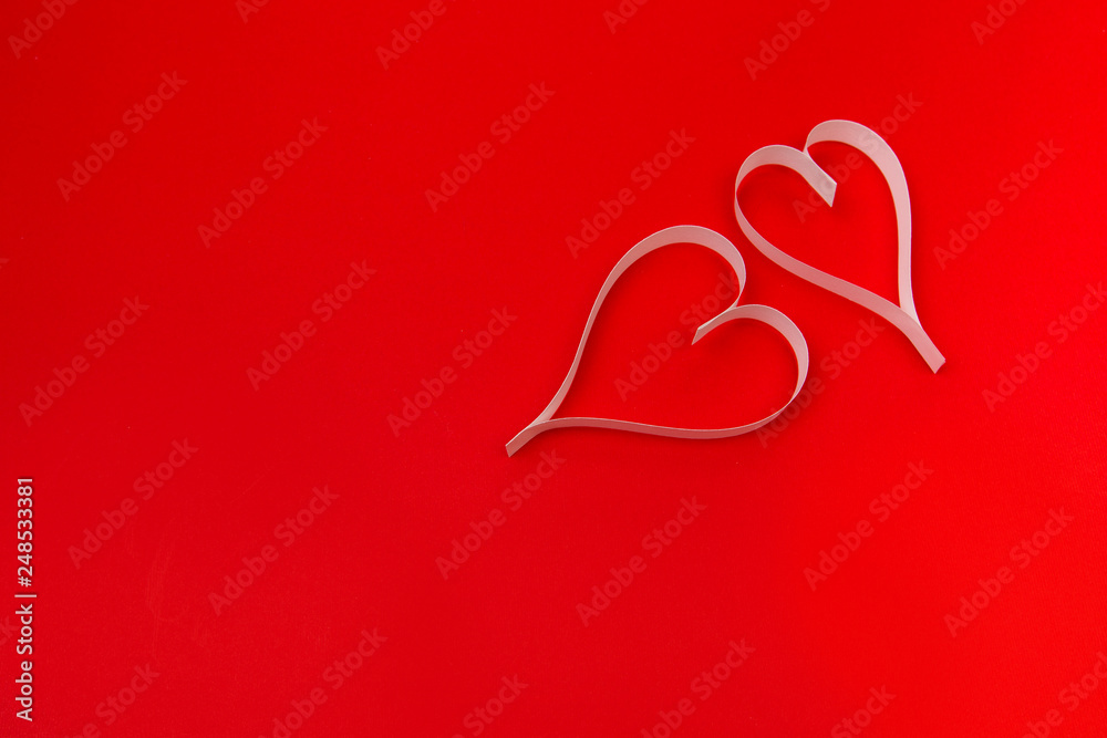 Hearts from paper Valentines day. Hearts from paper Valentines day.