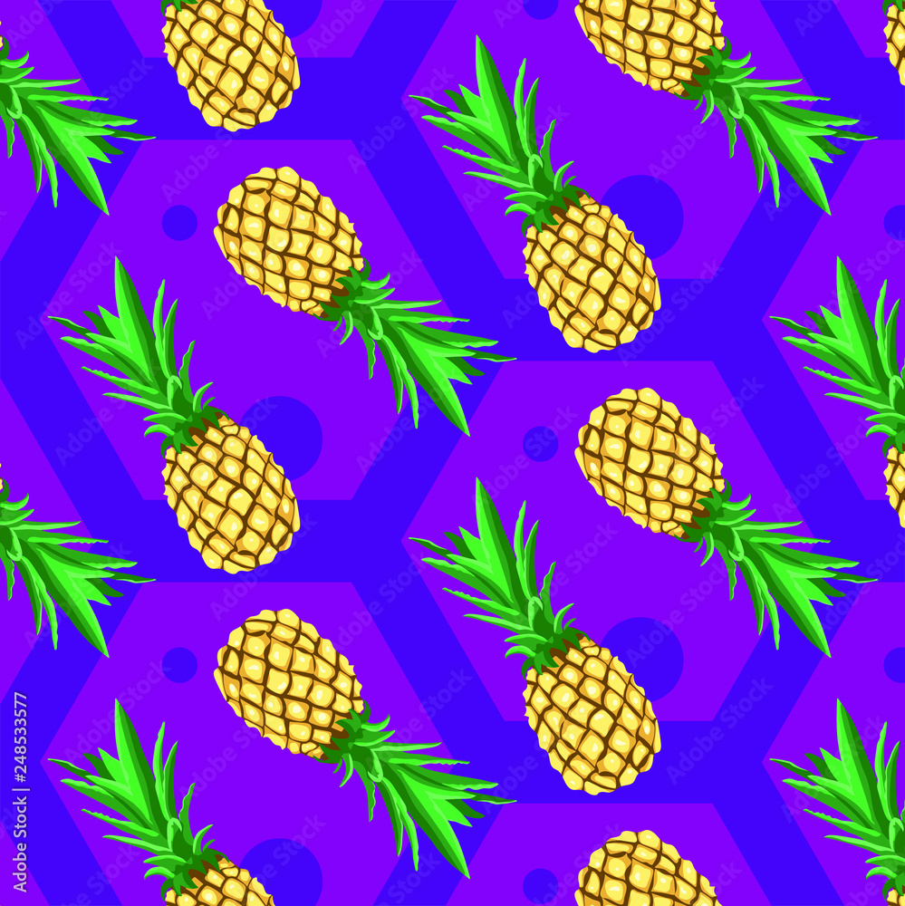 Pattern with pineapples Pattern with pineapples