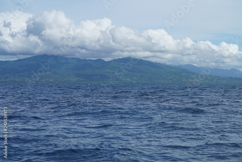 View of the deep blue ocean water near Manjuyod, Philippines