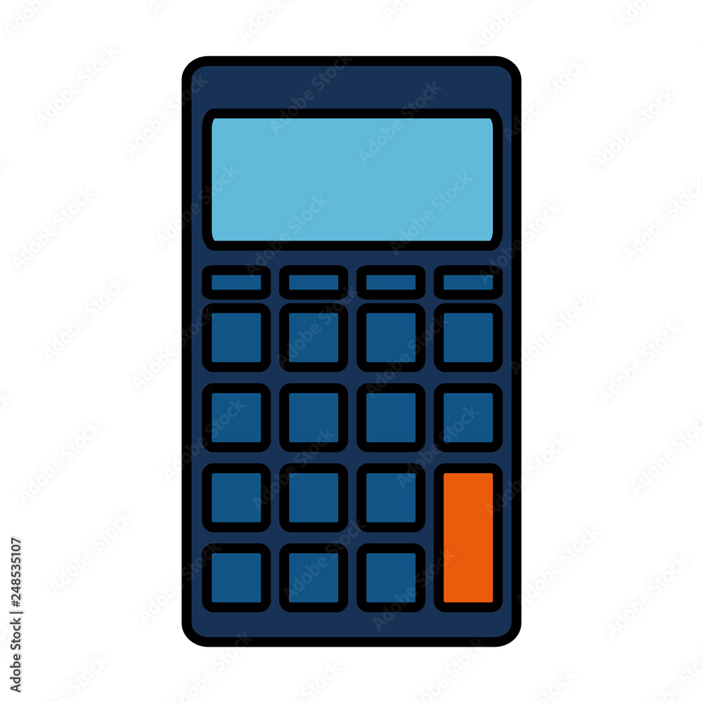 calculator math isolated icon