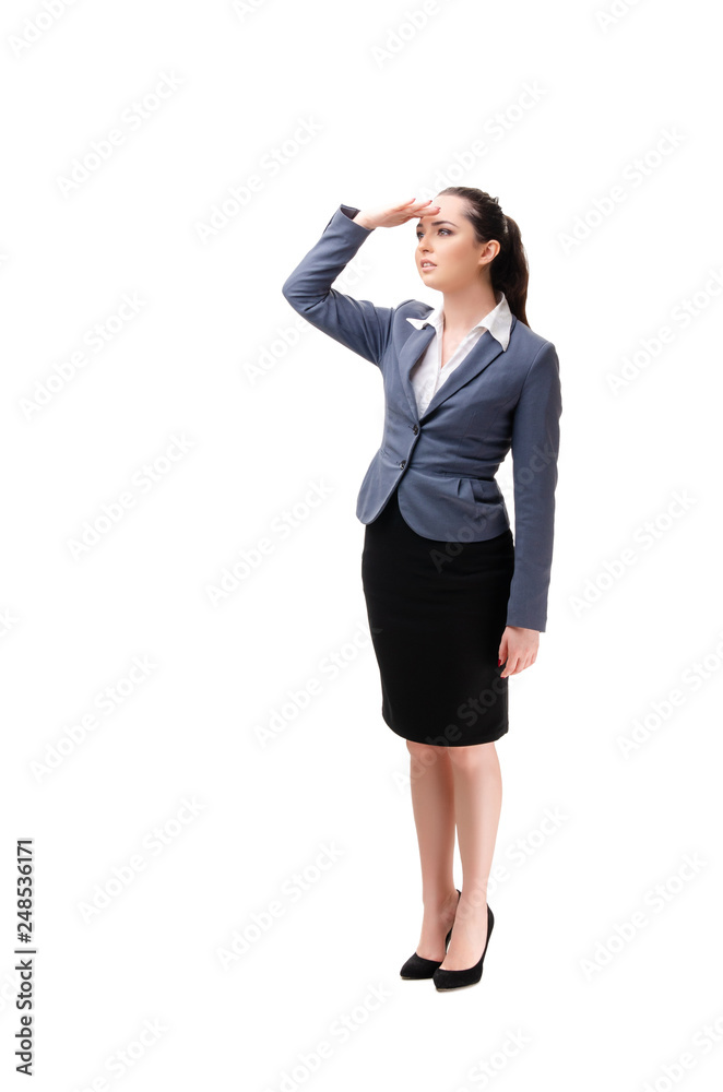 Young businesswoman isolated on white background Young businesswoman isolated on white background