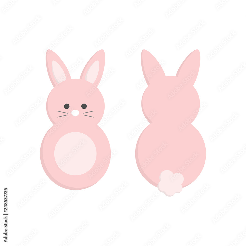 bunny clip art front view