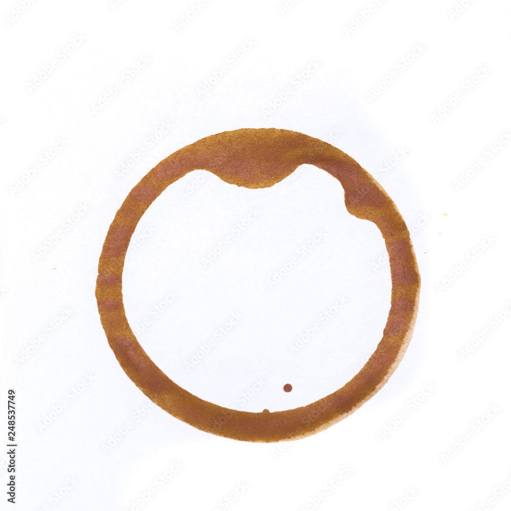 tee or coffee cup rings isolated on a white background. tee or coffee cup rings isolated on a white background.