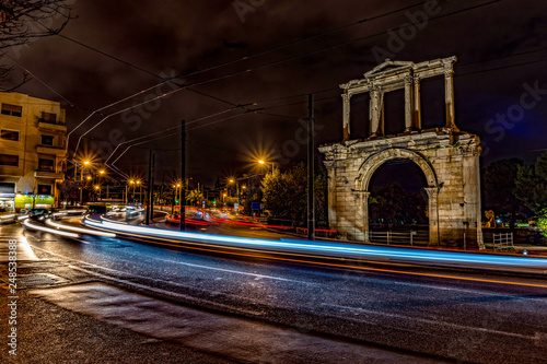 Fototapeta Naklejka Na Ścianę i Meble -  Light trails of moving cars