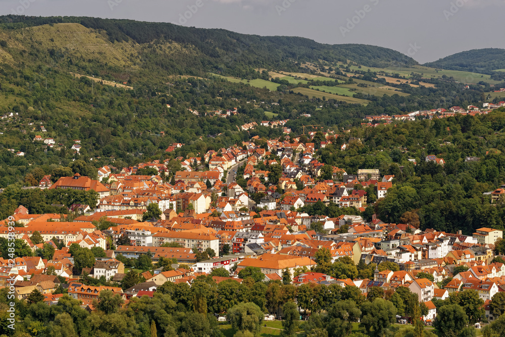 panoramic view of old town Jena