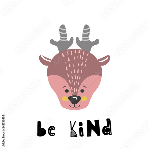 Cute cartoon little animal Childish print for nursery
