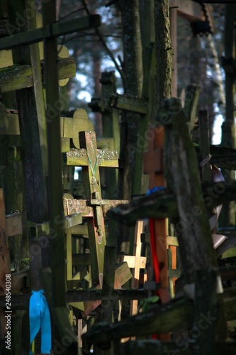 Obraz na płótnie Orthodox crosses in Grabarka, eastern Poland w salonie