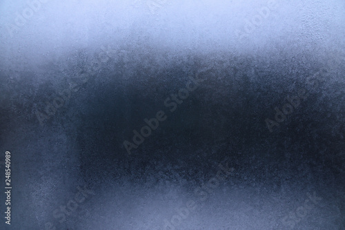 Schilderij op canvas Dark textured frosted glass. Winter background