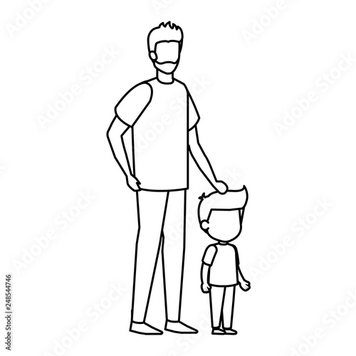 father with son characters