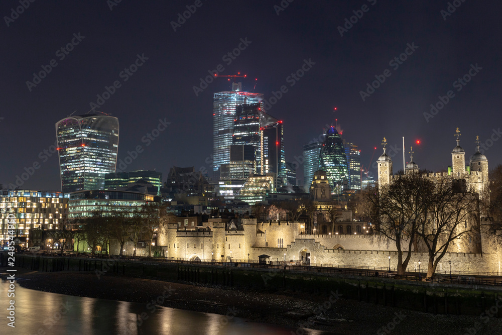 City of London at night