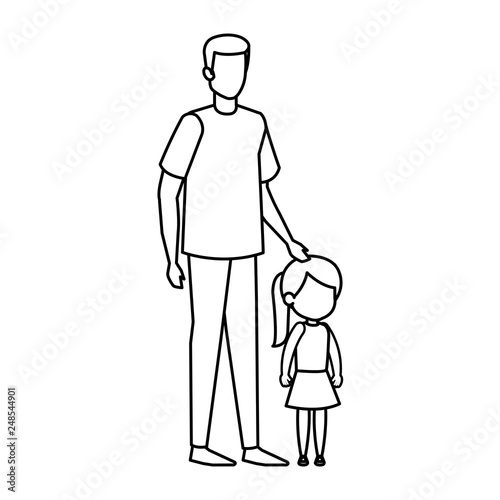 father with daughter characters