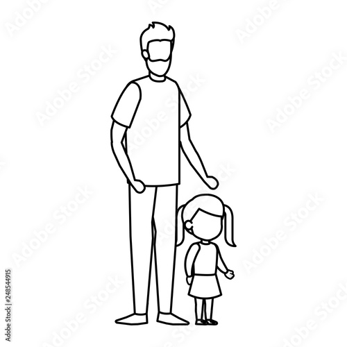 father with daughter characters