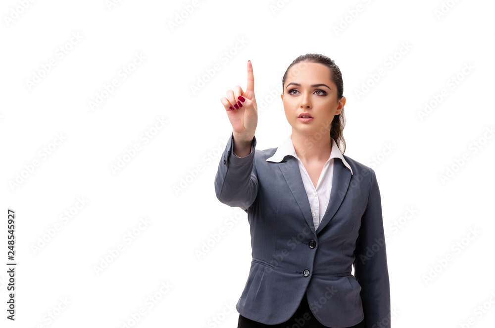 Young businesswoman isolated on white background Young businesswoman isolated on white background
