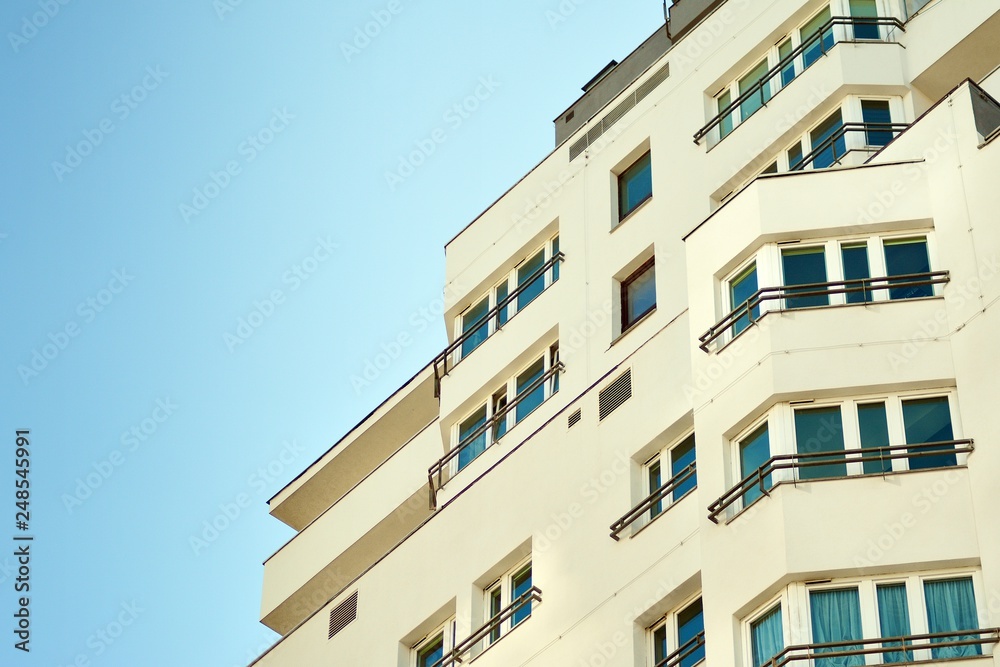 Modern European residential apartment building