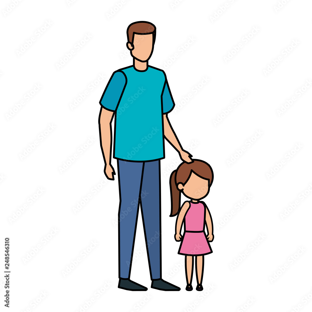 father with daughter characters father with daughter characters