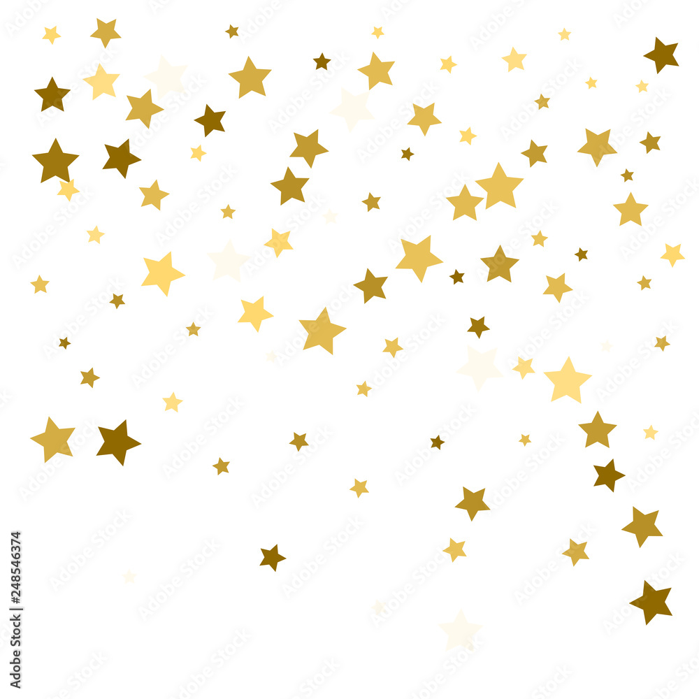 Golden stars confetti. Abstract background with many falling gold stars confetti. vector background Golden stars confetti. Abstract background with many falling gold stars confetti. vector background