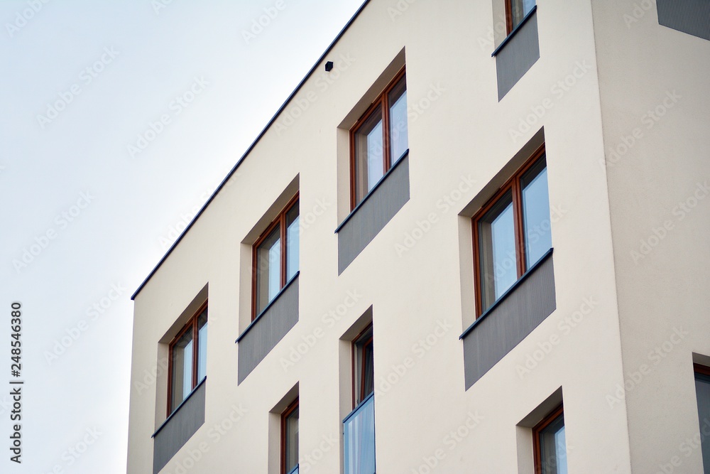 Modern European residential apartment building